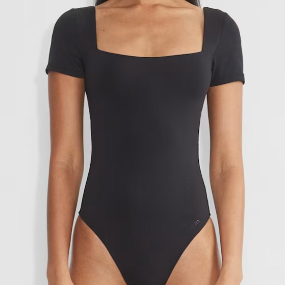 Black Original Contour Squareneck Bodysuit